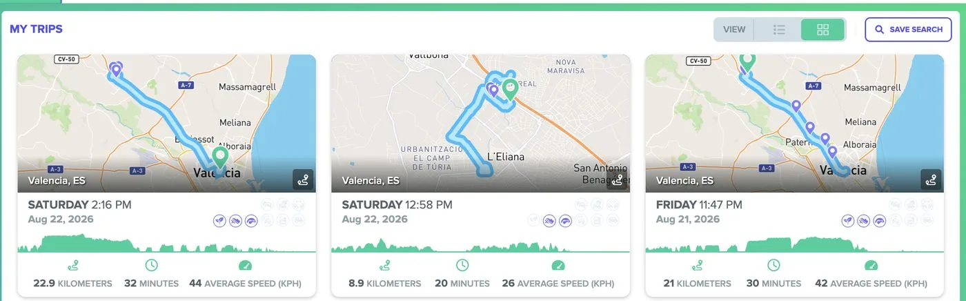 Viajes que califican para puntos en Driver Rewards